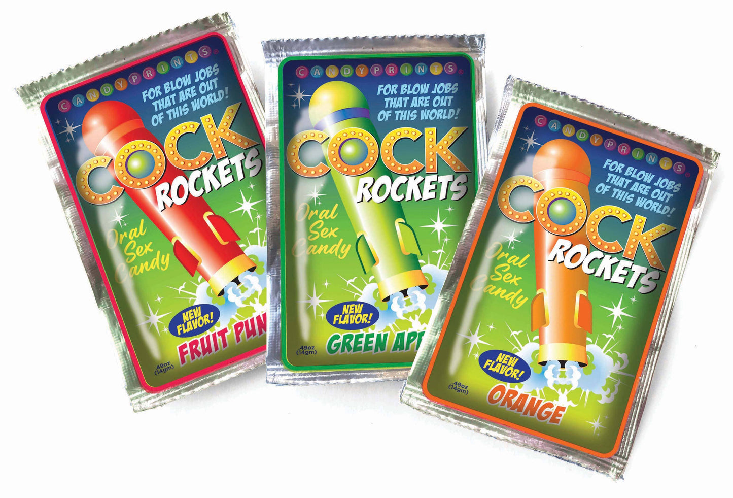 Cock Rockets Oral Sex Candy - Fruit Punch, Green Apple OR Orange๐น๐ ๐