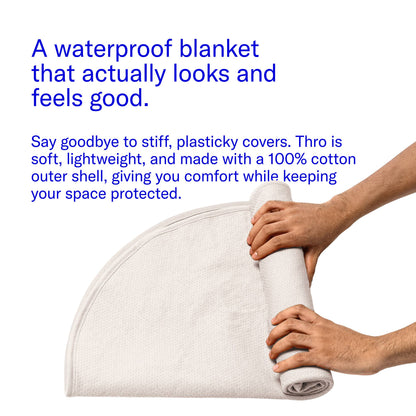 Thro Waterproof Play Blanket – Oat (Travel + Protection)