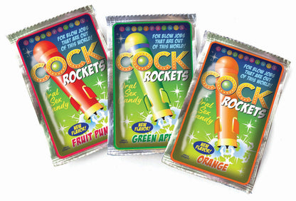 Cock Rockets Oral Sex Candy - Fruit Punch, Green Apple OR Orange🍹🍏 🍊