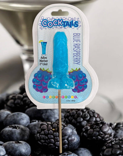 COCKtails- Cocktail Inspired Penis Lollipop- Blue Raspberry Adios Mother F*cker 🫐