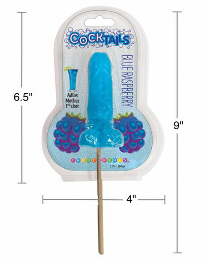 COCKtails- Cocktail Inspired Penis Lollipop- Blue Raspberry Adios Mother F*cker 🫐