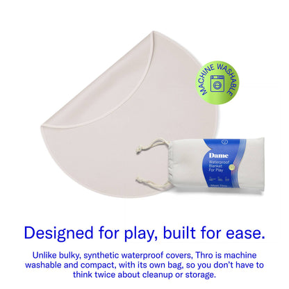Thro Waterproof Play Blanket – Oat (Travel + Protection)