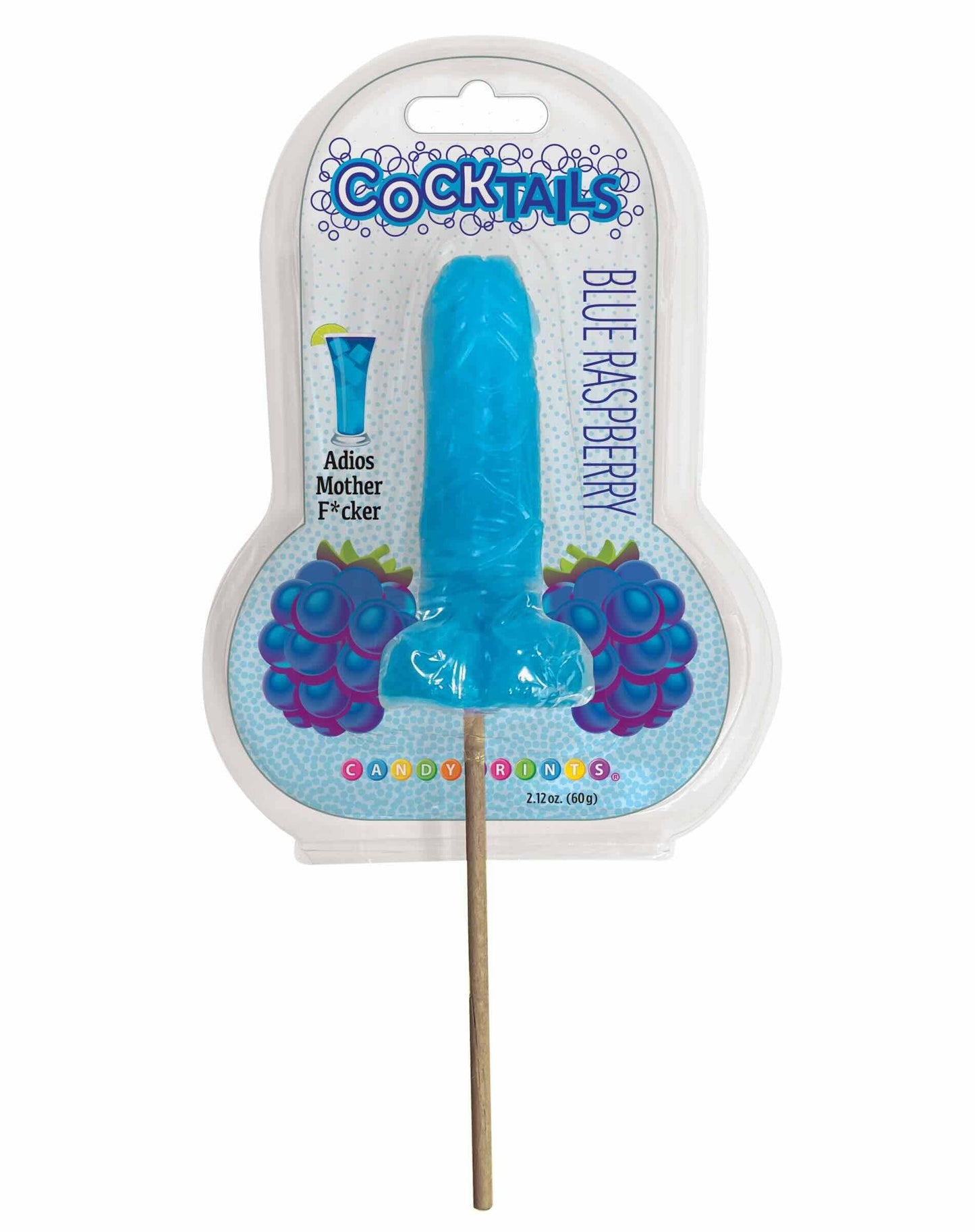 COCKtails- Cocktail Inspired Penis Lollipop- Blue Raspberry Adios Mother F*cker 🫐